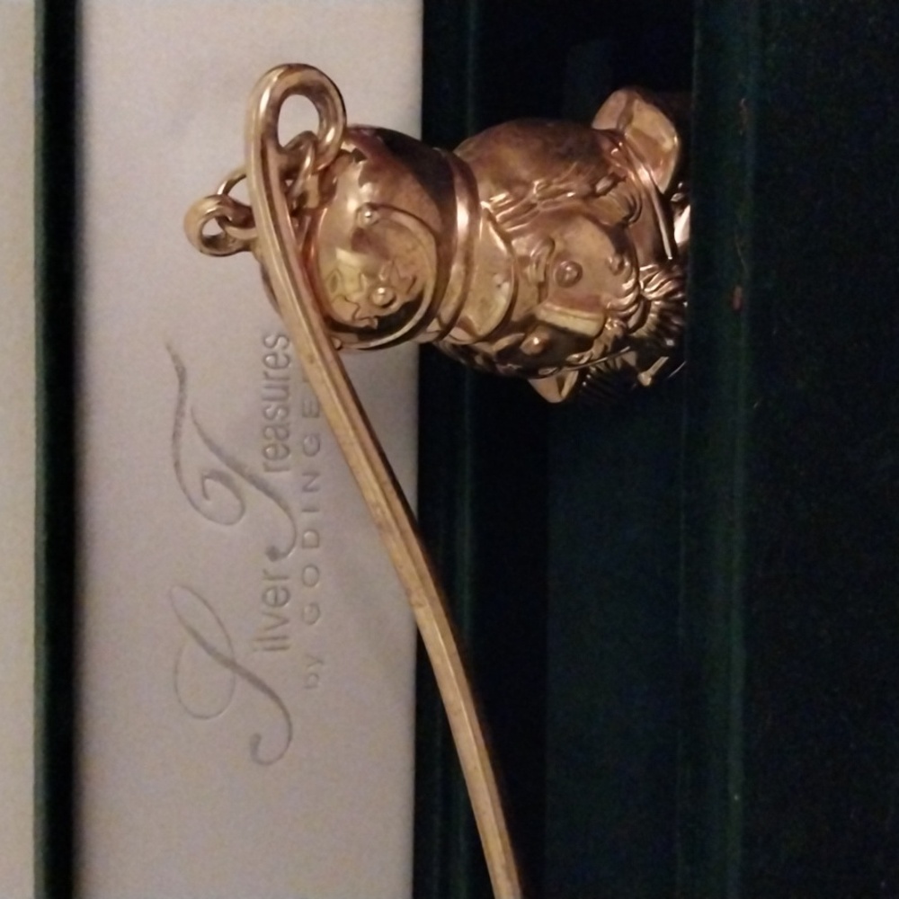 Silver Treasures by Godinger St Nicholas candle snuffer Nutcracker Gold